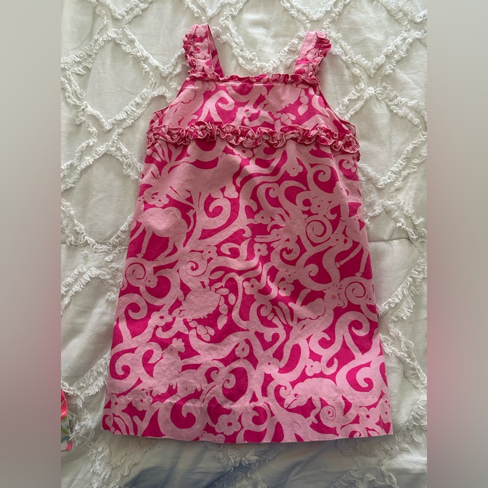 Pink and White Patterned Dress